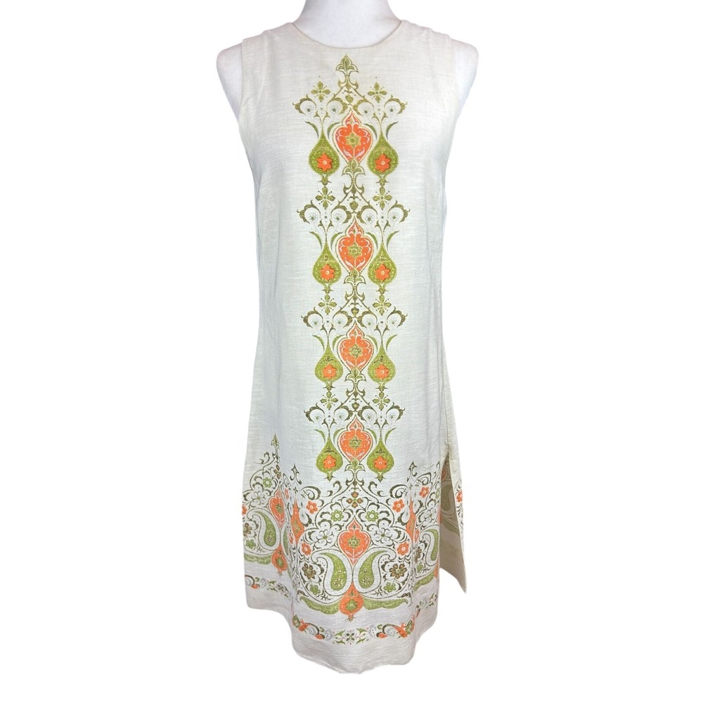 Vintage Alfred Shaheen Hawaiian Dress Small Boho‎ Mod 60s Luau Midi Vacation